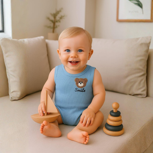 Luna Nest - Smile Bear Sky Blue